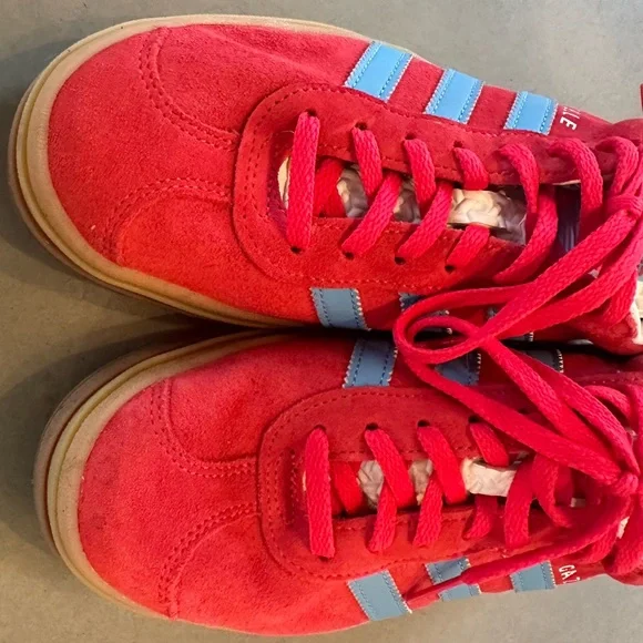 Adidas Originals Gazelle Bold Women's Sneaker in Active Pink/Gum/Blue Size 8 - Picture 14 of 14